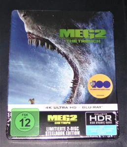 MEG 2 THE TRENCH / DIE TIEFE 4K BLU RAY + BLU RAY LIMITIERTE STEELBOOK NEU & OVP - Bild 1 von 4