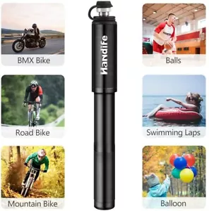 Mini Bike Pump Portable Bicycle Tyre Inflator Hand Pump Presta & Schrader Valve - Picture 1 of 20