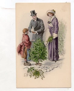 CI0125 M.M. VIENNE POSTCARD NR 892 family and christmas tree UNUSED - Picture 1 of 1
