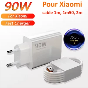 Chargeur Mural 90W Xiaomi 11 12 Lite 13T 14 Redmi Note 12T 13 15Pro POCO Type-C - Bild 1 von 17