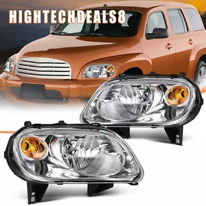 Headlights Assembly For 2006-2011 Chevy HHR Chrome Housing w/Reflector Pair New - Picture 1 of 14