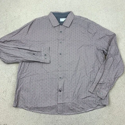 Claiborne Slim Fit Stretch Button-Up Shirt Men's XXL Long Sleeve Multi Floral - Image 1 of 4