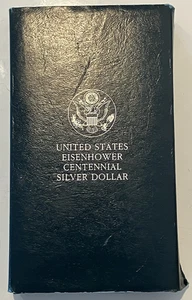 1990-P Eisenhower Centennial Proof Silver Dollar - Picture 1 of 6