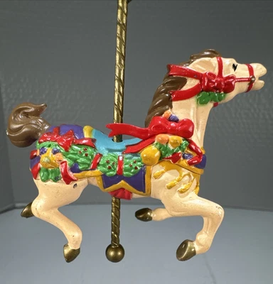 Vintage National Rennoc Carousel Horse Christmas Ornament 1991 - Изображение 1 из 4