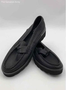 Sperry Womens STS88882 Black Leather Moc Toe Slip-On Loafer Flats Size 10 M - Picture 1 of 8