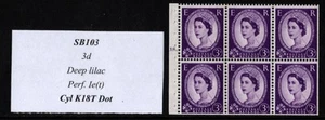 Wilding Specialist - SB103 3d Deep Lilac Cyl K18T Dot (MNH) - Picture 1 of 3