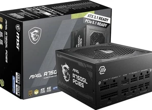 MSI - MAG A750GL PCIE 5 750W ATX 3.1 Full Modular 80 Plus Gold Gaming Power S... - Picture 1 of 11