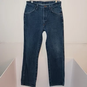 VTG Rustler Cowboy Cut Regular Fit Jeans Mens 31X32 Raw Blue Denim USA 87620NV - Picture 1 of 11
