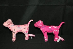 Victoria's Secret Rosa Icónico Perro Francés Besando Sueños 2 Lote Rosa Caliente Graffiti - Imagen 1 de 23