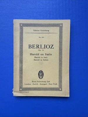 Berlioz - Harold in Italy Op. 16 - Eulenburg Miniature Study Score PB G+ - Image 1 of 4
