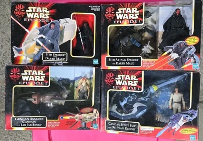 Star Wars Sith Attack Speeder Darth Maul Gungan Canon Scout Sub Jar Binks E1 Foto 1 de 4
