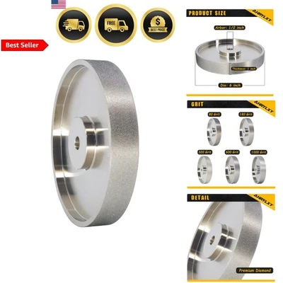 Diamond Grinding Wheel 6 Inch for Sharpening Tools Grit 180 Bench Grinder - Image 1 of 4