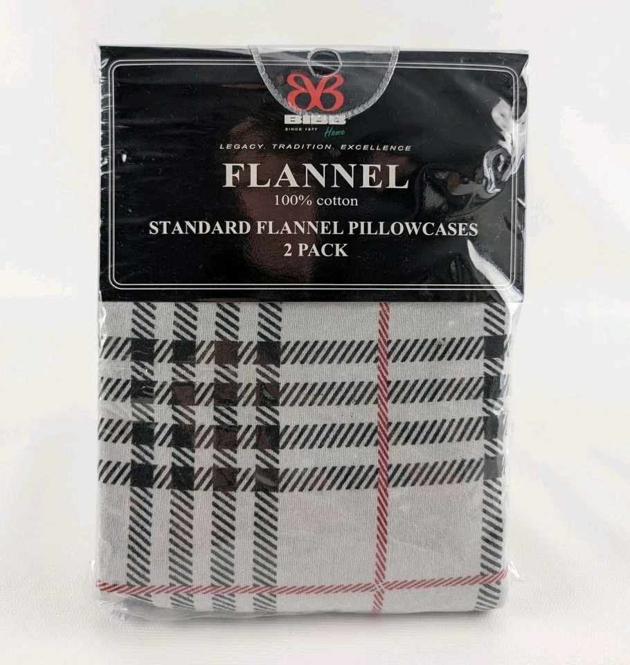 BIBB Home KING Flannel Pillowcases Set of 2 White Pink Purple Polka Dot 20x40"