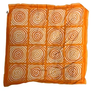 Vintage Vera Neumann Scarf - Signed - Orange - 100% Cotton - Made in Italy - Picture 1 of 7