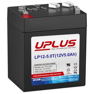 Uplus 12V 5Ah Rechargeable Sealed Lead Acid Battery - DJW12-5.0T Replaces Hom... - Picture 1 of 7