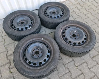 4 x Winterreifen 205/55R16 NOKIAN + Audi Stahlfelgen 8D0601027A 6Jx16 ET40 5x112 - Bild 1 von 4