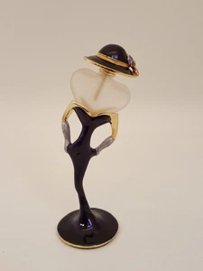 Art Deco Stil Parfum Flakon Dame Prupel Hut selten 5" groß figural - Bild 1 von 11