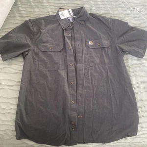 CARHARTT MEN's SS BUTTON UP SHIRT - Regular FIT - 'FORCE' - M - TW369 - Picture 1 of 4