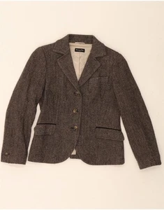 MASSIMO DUTTI Womens 3 Button Blazer Jacket EU 40 Medium Grey Herringbone NJ12 - Picture 1 of 4