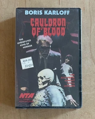 Boris Karloff Macabre Horror Movie CAULDRON OF BLOOD (1970) Sealed Betamax NTA - Image 1 of 4