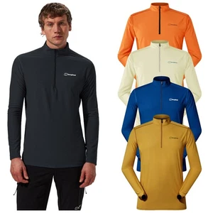 Berghaus Mens 24/7 Half Zip Top Lightweight Long Sleeve Base Layer Stretch - Picture 1 of 16