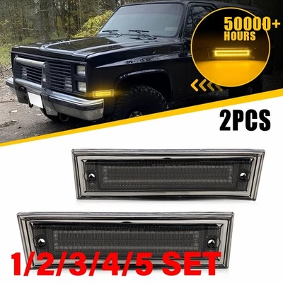 Дымчатый желтый передний боковой габаритный фонарь для 1981-1991 Chevy/GMC серии C/K 1-5SET - Изображение 1 из 4