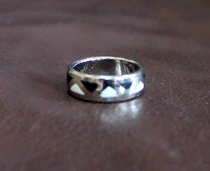 Unisex Men's Woman's Finger Ring Onyx Black Stone Band Size 6 1/2 Everyday wear - Picture 1 of 7