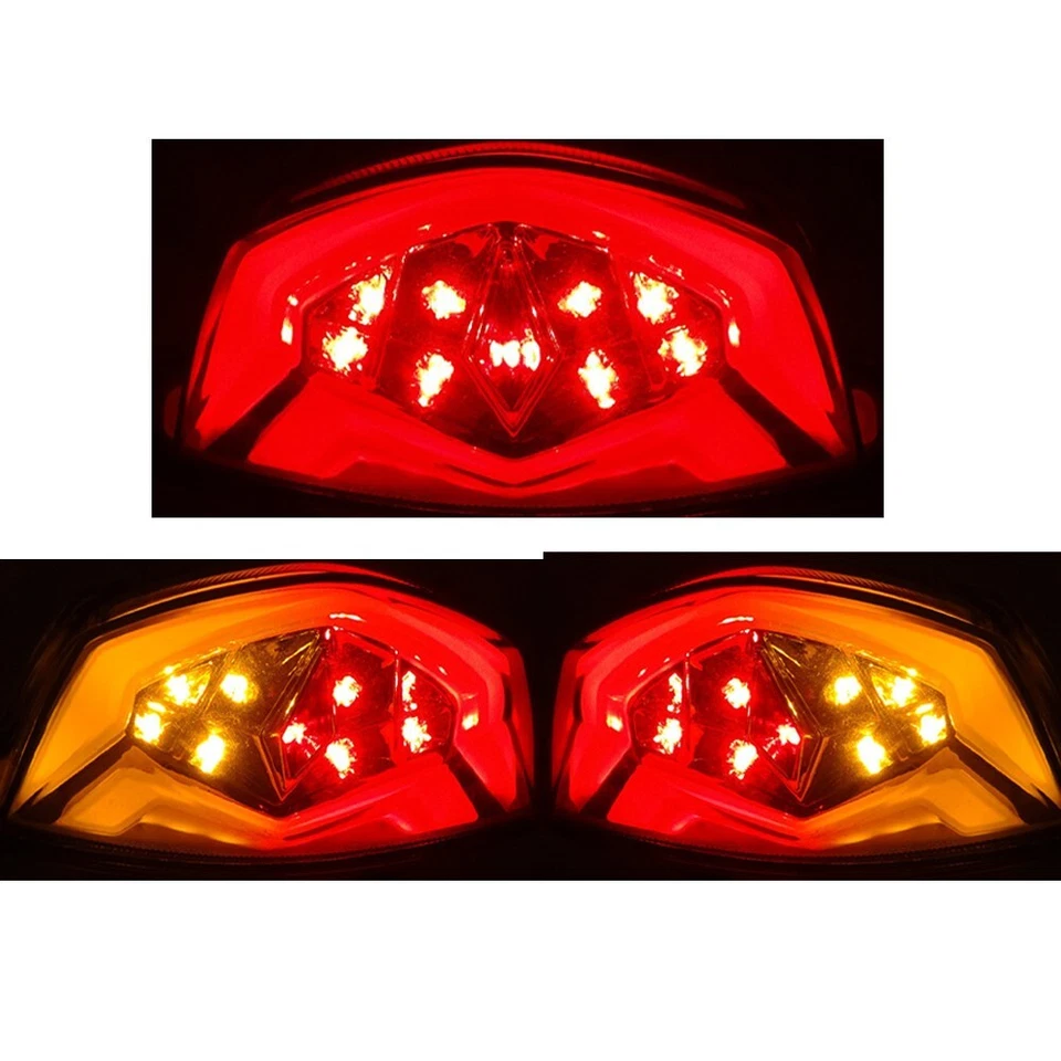 Luz trasera LED integrada para GSX-S1000 2015-2025 señal de giro de freno, ahumada Foto 1 de 4