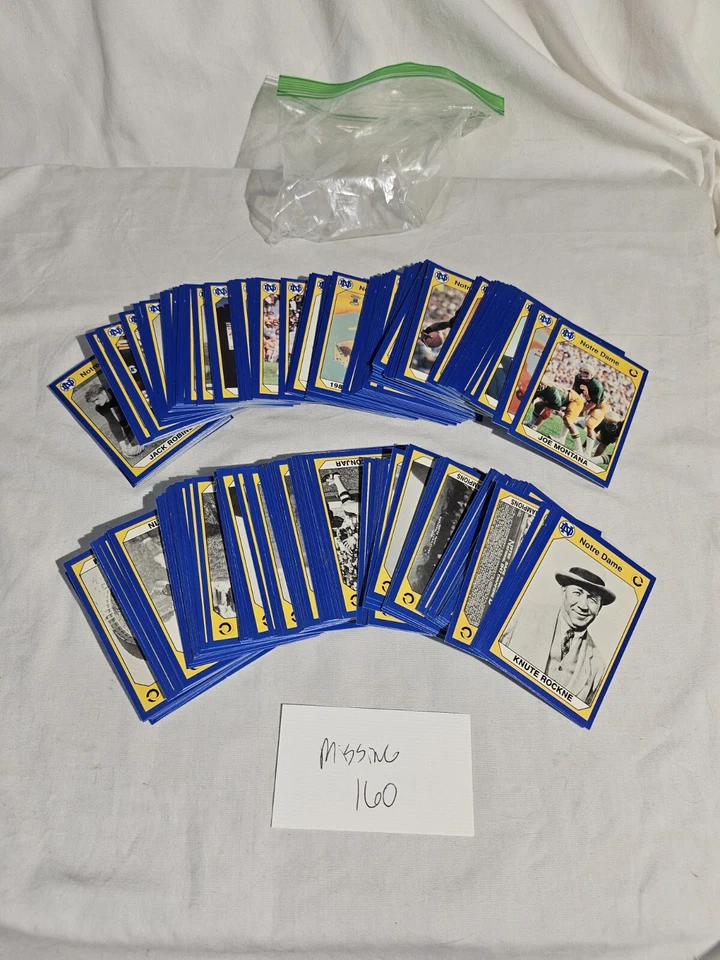 Notre Dame Football Team Set 1990 1st Edition 200 Card Set Joe Montana 🔥 - Image 1 of 4