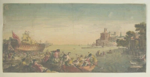 Veleros en puerto orig. Grabado en cobre alrededor de 1780 imagen de caja de observación botes de remos náutica - Imagen 1 de 8