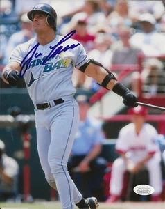 Jose Canseco signed Tampa Bay Devil Rays 8x10 photo #1 JSA Witnessed - Picture 1 of 2