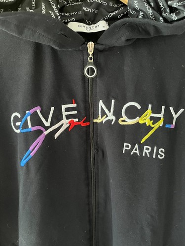 Givenchy Paris Sport City giacca full zip con cappuccio blu scuro taglia M