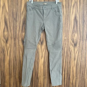 PRANA Brenna Moto Pants Women's Size 12 Green Stretch Skinny Jeans Hiking - Picture 1 of 10