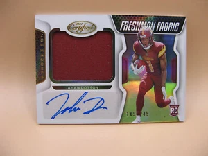 2022 Certificato Jahan Dotson Freshman Tessuto #214 Rookie RC Patch Auto RPA /249 - Foto 1 di 2