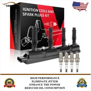 4 Ignition Coil & Spark Plug For Buick Encore 2013 2014 2015 2016 2017 2018 2019 - Picture 1 of 13