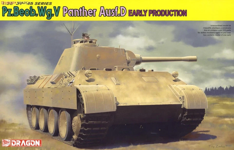 Dragon 1/35 Pz.Beob.Wg.V Panther Ausf.D Modello Di Produzione Iniziale Kit - Immagine 1 di 1