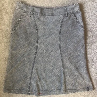 Женская льняная небесно-голубая юбка Mexx размер 12 - Изображение 1 из 4