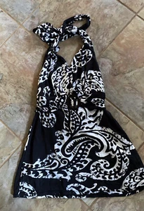 WHBM white house black market halter Top Silk Blend Paisley Print XS - Picture 1 of 4
