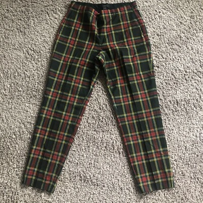 J Crew Wool Blend Pants Cropped Tartan Plaid Fully Lined Side Zip Womens Size 2 - Image 1 of 4