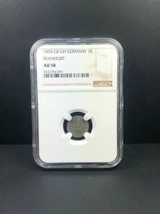 1804 GB GH Germany Frankfurt 1 Kreuzer, NGC AU 58, German States, KM-295, Scarce - Picture 1 of 2