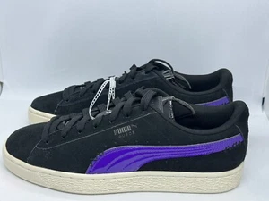Puma Suede Classic Catwoman GS Shoes Black Purple 383388-01 NEW GS 7 / WMNS 8.5 - Picture 1 of 6