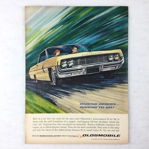 Oldsmobile 1962 anuncio impreso vintage anuncio de coche motor V-8 dinámico Super 88 - Imagen 1 de 1