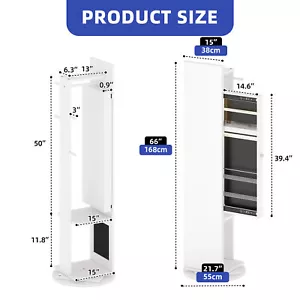 4in1 Jewelry Armoire Organizer Full-Length Mirror Lockable Vanity Cabinet w/ LED - Picture 1 of 11