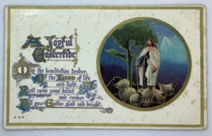Postcard joyful Eastertide Sheep Shepard OH Batavia to Olive Branch 1912 D148 - Picture 1 of 2