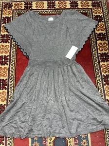 NWT Ella Moss Girl's Sweater Dress Charcoal Heather Grey Sz 12 - Picture 1 of 6