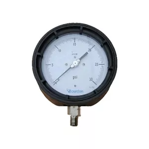 Nuovo manometro pressione aria Bourdon da 0 a 30 PSI | AHG6-A50.H17 4,5" diametro 1/4" NPT - Foto 1 di 2