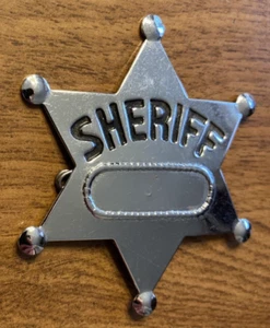 Prendedor insignia sheriff occidental de juguete de metal vintage de los años 90 para niños juego de rol C22h - Imagen 1 de 13