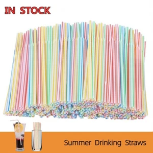 Up 5000x Straw Plastic Drinking Straws Smoothies Milkshake Cocktail AU - Picture 1 of 15