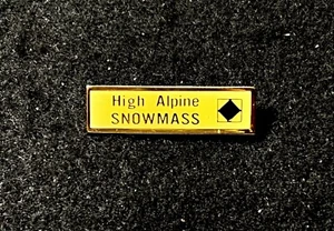 Prendedor de esquí Snowmass 'high alpine' Aspen COLORADO recuerdo viaje NEGRO 💎 - Imagen 1 de 3