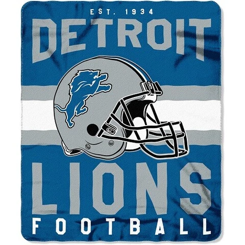 Detroit Lions NFL Northwest Team Stripe Fleece Throw Cover